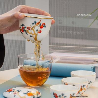 BỘ TRÀ DU LỊCH HỌA TIẾT QUẢ HỒNG